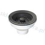 Spust sitko zlewozmywaka zlewu fi 90 mm kolor czarny matowy