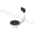Syfon do zlewu kuchennego dwukomorowego z sitkami 115 czarny mat