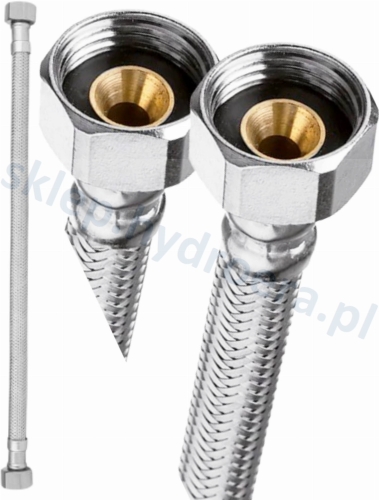 WĘŻYK PRZYŁĄCZENIOWY DO BATERII WODY 1/2 x 1/2 50 cm NIERDZEWNY