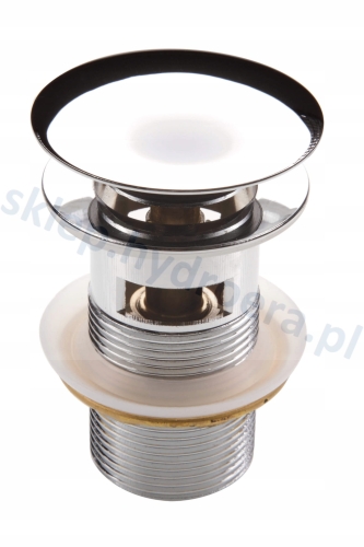 KOREK KLIK KLAK DO UMYWALKI I BIDETU Z PRZELEWEM SREBRNY DEANTE NHC_010B