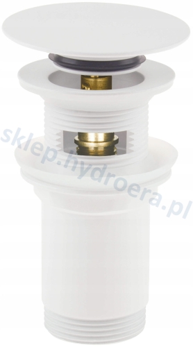 DEANTE KLIK-KLAK Korek do umywalki lub bidetu z tuleją - uniwersalny BIAŁY