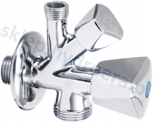 Deante zawór kombinowany 1/2''-3/8''-3/4'' chrom VFA_K624