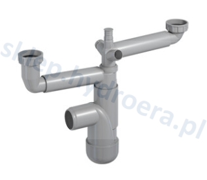 Półsyfon  do zlewu PREVEX  teleskopowy 1"1/2 x40/50 mm