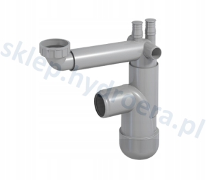 Prevex półsyfon do zlewu zlewozmywakowy Regulowany Teleskopowy