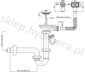 SYFON ZLEWOZMYWAKOWY FI 90MM RUROWY, 1-KOMORA
