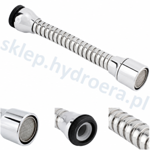 Aerator przedłużka na kran kuchenny długi giętki do baterii M22 M24