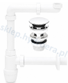 SYFON UMYWALKOWY OSZCZĘDZAJĄCY MIEJSCE Z KORKIEM KLIK-KLAK BIAŁY 1 1/4" FI 32 MM