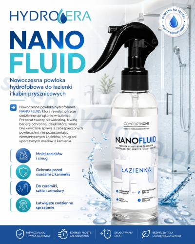 POWŁOKA HYDROFOBOWA NANO FLUID DO ŁAZIENKI