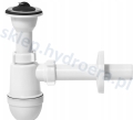 Syfon z sitkiem butelkowy biały do umywalki 1"1/4 x 32 mm