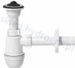 Syfon z sitkiem butelkowy biały do umywalki 1"1/4 x 32 mm