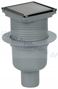 Wpust kanalizacyjny kratka ściekowa 10x10 fi 50 mm pod płytkę