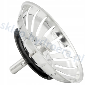 KOREK/ SITKO /KOSZ 83 MM DO ZLEWU KUCHENNEGO GŁEBOKI SREBRNY CHROM