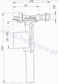 Zawór 3/8" napełniający do spłuczki boczny  INTER-SANO 