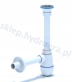 Syfon z sitkiem butelkowy biały do umywalki 1"1/4 x 32 mm