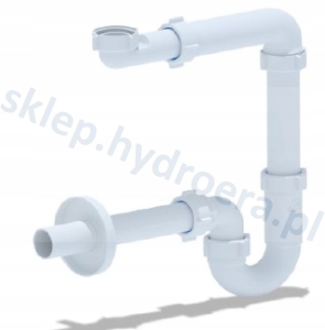 Syfon rurowy umywalkowy przyścienny oszczędzający miejsce