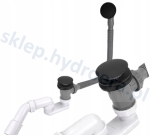 Syfon do wanny KLIK-KLAK czyszczony od góry czarny mat 2455