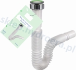Syfon półsyfon zlewozmywakowy elastyczny rozciągany regulowany 1"1/2 x 40 mm