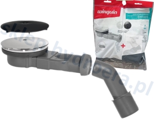 WIRQUIN ODPŁYW BRODZIKOWY Z DWOMA GRZYBKAMI SLIM FI90 CHROM I CZARNY