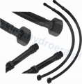 Wężyk wąż do baterii  CZARNY w oplocie komplet 2 szt  3/8 x M10 60 cm N-W 2558