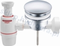 Syfon  NEO AIR WIRQUIN do umywalki 30722492  z korkiem KLIK-KLAK CHROM 