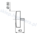 Pokrętło do syfonu wannowego automatycznego standard WIRQUIN  30721364
