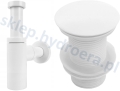 SYFON DO UMYWALKI  BIAŁY+ KOREK KLIK-KLAK BIAŁY BEZ PRZELEWU