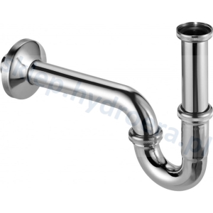 Syfon do umywalki rurowy metalowy + metalowe sitko z korkiem