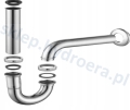 Syfon do umywalki rurowy metalowy + metalowe sitko z korkiem