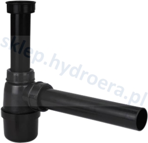 Syfon półsyfon do umywalki butelkowy czarny