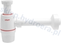 Syfon umywalkowy bez spustu NEO 32mm WIRQUIN + korek klik klak z przelewem