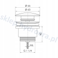 Syfon umywalkowy bez spustu NEO 32mm WIRQUIN + korek klik klak uniwersalny
