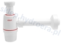 Syfon umywalkowy bez spustu WIRQUIN + korek klik klak uniwersalny biały