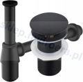 SYFON DO UMYWALKI CZARNY +  KOREK BEZ PRZELEWU CZARNY MATOWY