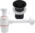 Syfon umywalkowy NEO 32mm WIRQUIN + korek klik klak bez przelewu czarny