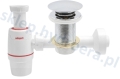 Syfon umywalkowy NEO 32mm WIRQUIN + korek klik klak bez przelewu chrom