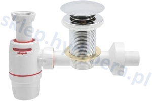 SYFON DO UMYWALKI WIRQUIN NEO AIR + KOREK KLIK KLAK BEZ PRZELEWU CHROM