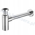 Syfon do umywalki walec chrom + korek klik klak chrom ABS