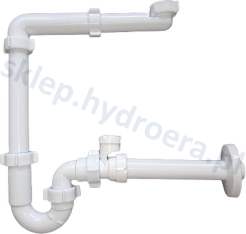 Syfon umywalki oszczędzający miejsce + zawór napowietrzający JIMTEN