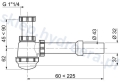 SYFON DO UMYWALKI NISKI 5/4" FI 32 MM WIRQUIN 31780103
