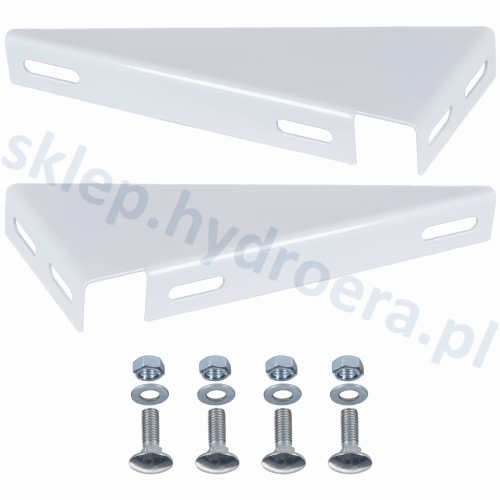 WSPORNIK UMYWALKOWY KĄTOWY WIESZAK MOCOWANIA UMYWALKI BIAŁY ZESTAW 2 SZTUK