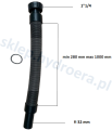 SYFON DO UMYWALKI ZŁĄCZKA MONTAŻOWA CZARNA ELASTYCZNA 28 CM-100 CM