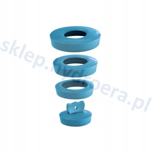 Korek uniwersalny do wanny zlewu brodzika umywalki WIRQUIN fi 36-48 niebieski