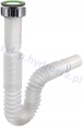 Syfon elastyczny do umywalki nablatowej + Korek klik-klak CHROM do Umywalki Nablatowej DŁUGI GWINT