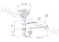 SYFON DO BOJLERA NA SKROPLINY 1"1/2 X50 mm LEJKOWY DO KANALIZACJI